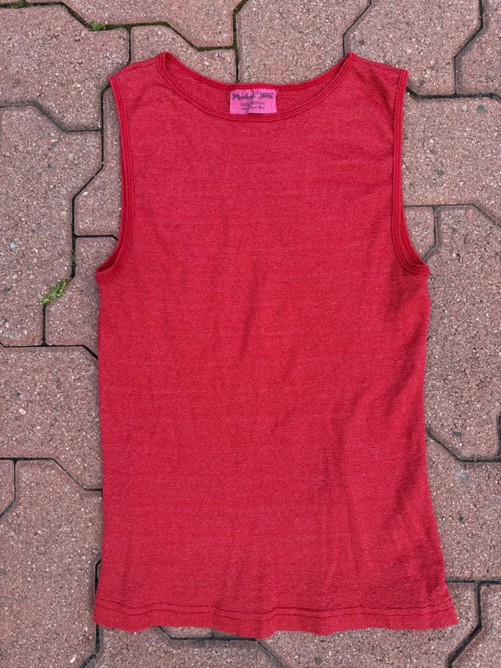Michael Stars Red Sleeveless Tank Top
